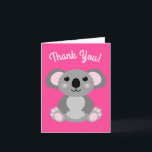 Koala Bear Niedlich Kid Birthday Party Danke Karte<br><div class="desc">Adorable kuschelige Koalabären mit rosa machen eine perfekte Geburtstagsparty Dankeschön für ein Mädchen,  Junge,  oder jedes Kind,  das Lieben dieser niedlichen australischen Koala Bären! Ideal für tierliebende Kinder! Auch perfekt für den ersten Geburtstag eines Babys!</div>