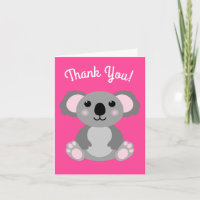 Koala Bear Niedlich Kid Birthday Party Danke