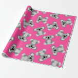 Koala Bear Niedlich Kid Birthday Party Geschenkpapier<br><div class="desc">Adorable kuschelige Koalabären mit rosa machen ein vollkommenes Geburtstagsthema, für ein Mädchen, einen Jungen oder ein Kind, das diese niedlichen australischen Koalabären Lieben! Ideal für tierliebende Kinder! Auch perfekt für den ersten Geburtstag eines Babys!</div>