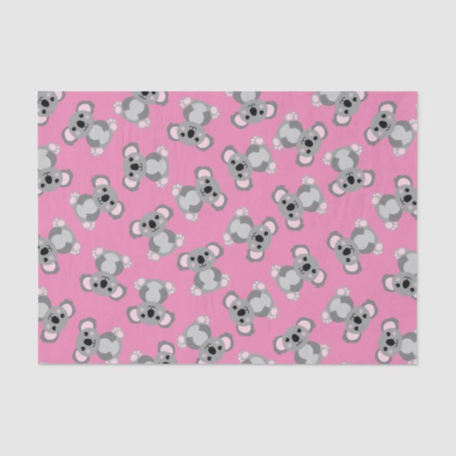 Koala Bear Niedlich Kid Birthday Party Seidenpapier (Vorderseite)