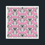 Koala Bear Niedlich Kid Birthday Party Serviette<br><div class="desc">Adorable kuschelige Koalabären mit rosa machen ein vollkommenes Geburtstagsthema, für ein Mädchen, einen Jungen oder ein Kind, das diese niedlichen australischen Koalabären Lieben! Ideal für tierliebende Kinder! Auch perfekt für den ersten Geburtstag eines Babys!</div>
