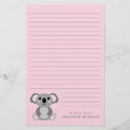 Koala Bear Niedlich Kid's Briefpapier