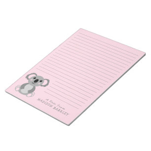 Koala Bear Niedlich Kid's Personal Stationary Note Notizblock