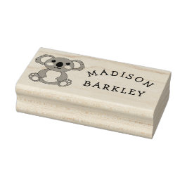 Koala Bear Niedlicher Name des Kids Adorable Gummistempel