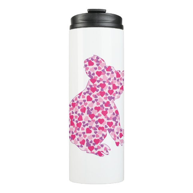 Koala-Bear-Pink-Herz Thermosbecher (Vorderseite)