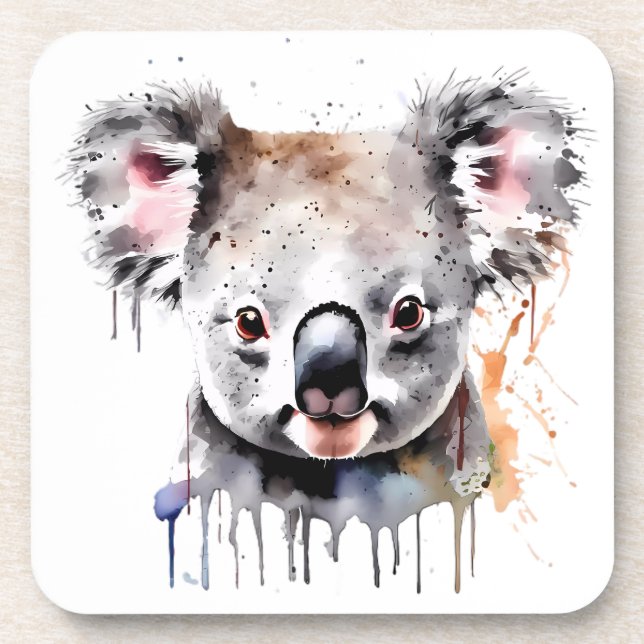 Koala Bear Portrait Getränkeuntersetzer (Vorderseite)