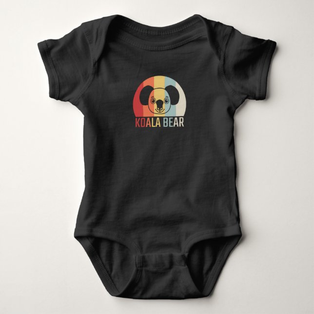 Koala Bear Retro Baby Strampler (Vorderseite)