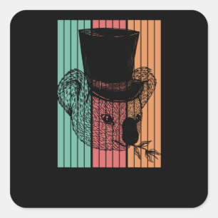 Koala Bear Retro Quadratischer Aufkleber