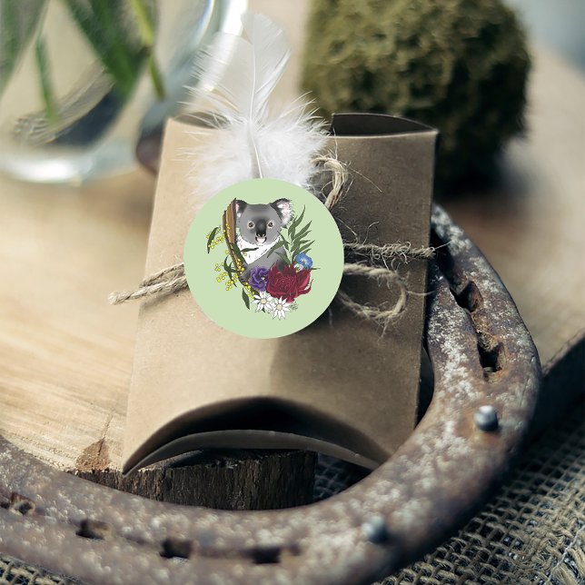 Koala Bear Runder Aufkleber (Von Creator hochgeladen)