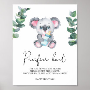 Koala Bear - Schnuller jagen Kinderduschenspiel Poster