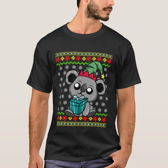 Koala Bear Ugly Christmas Australien T-Shirt (Vorderseite)