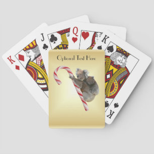 Koala Bear und Joey Cub Candy Cane Spielkarten