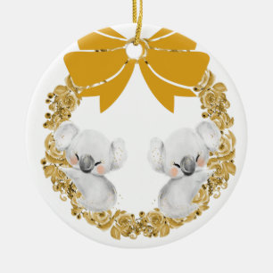 Koala Bear Weihnachtsschmuck & Imitate Goldener Kr