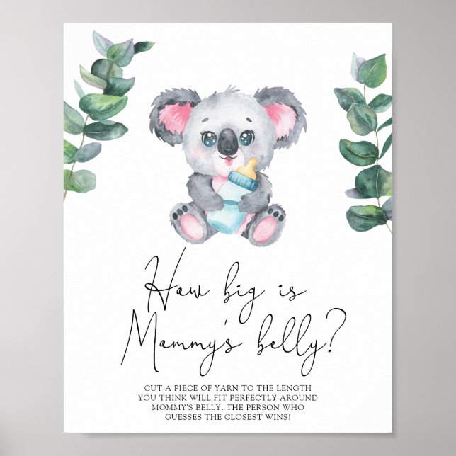 Koala Bear - Wie groß ist das Bauchspiel der Mama Poster (Vorne)