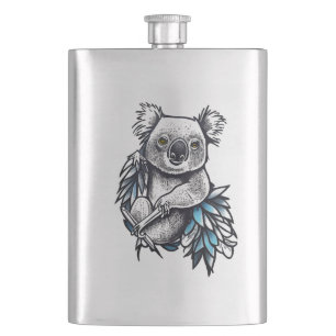 Koala Bear Wild Animal Nature Illustration Art Flachmann