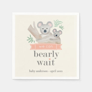 Koala Bear wir können frühzeitig abwarten Baby D Serviette