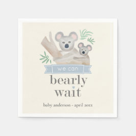Koala Bear wir können frühzeitig abwarten Baby Dus Serviette