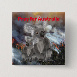Koala Bears Gebet für Australien Button