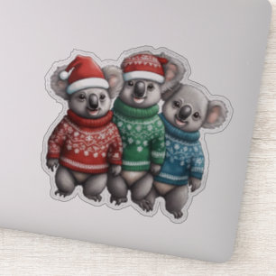 Koala Bears in Sweaters Aufkleber