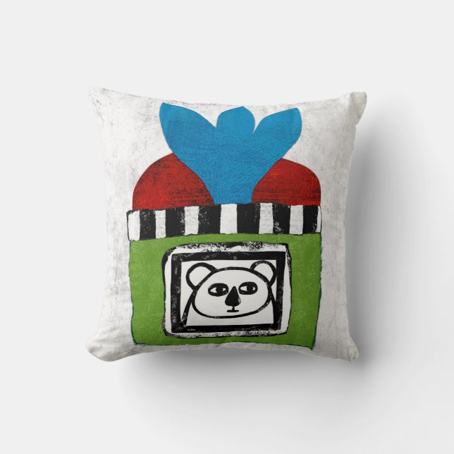 Koala bei Zuhause Throw Kissen (Vorderseite)