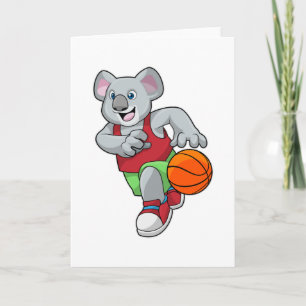 Koala beim Basketball-Sport Karte