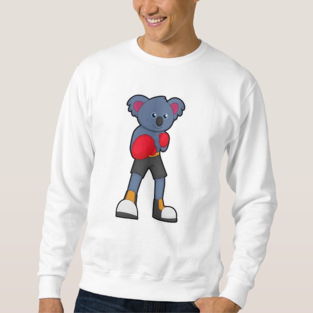 Koala beim Boxen mit Boxhandschuhen Sweatshirt (Vorderseite)