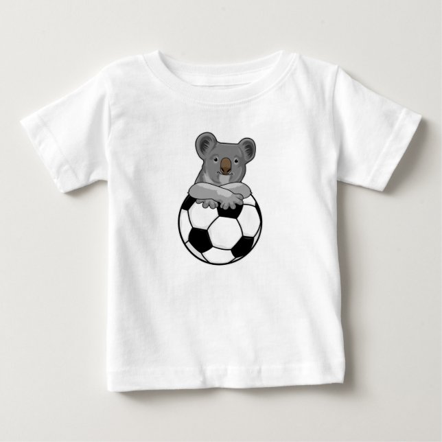 Koala beim Fußballsport Baby T-shirt (Vorderseite)