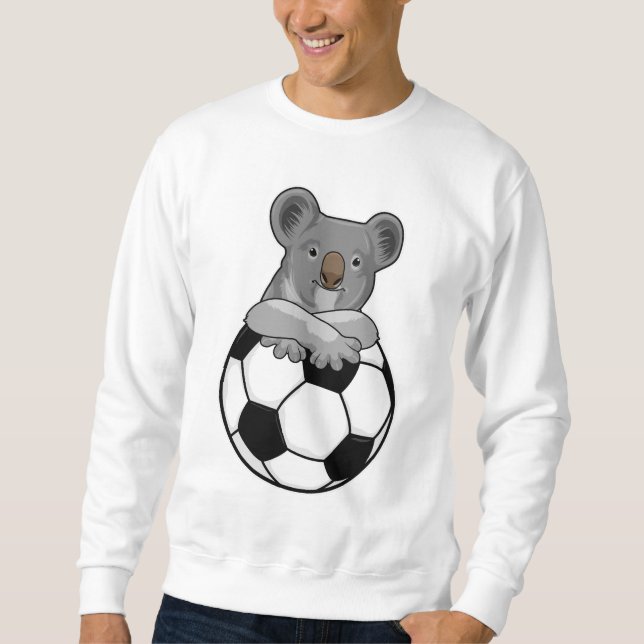 Koala beim Fußballsport Sweatshirt (Vorderseite)