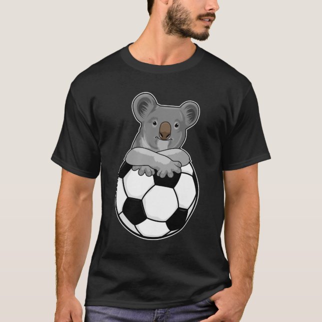 Koala beim Fußballsport T-Shirt (Vorderseite)