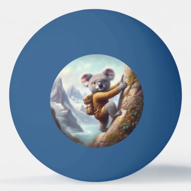 Koala Bergsteigen Tischtennisball (Vorderseite)
