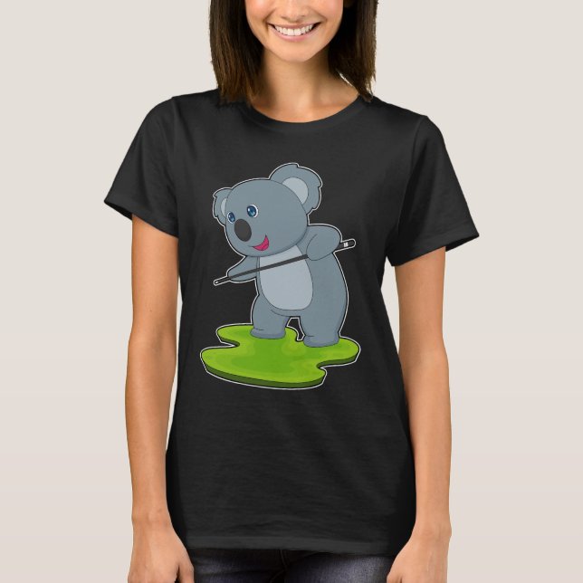 Koala Billard Queue Sport T-Shirt (Vorderseite)