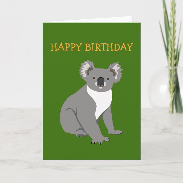 Koala Birthday Card Karte (Vorderseite)