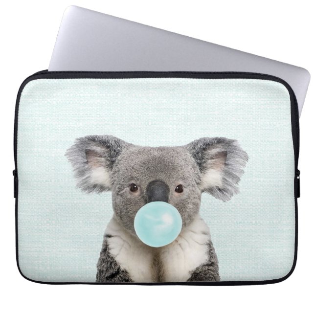 Koala Blasa a Blue Bubble gum Laptopschutzhülle (Vorderseite)