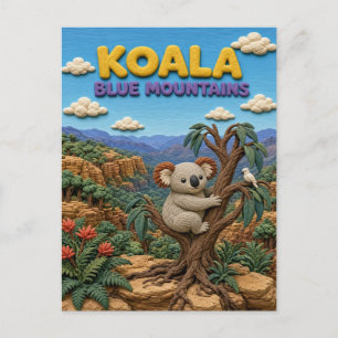 Koala Blue Mountains Modern KlayKoo Postkarte