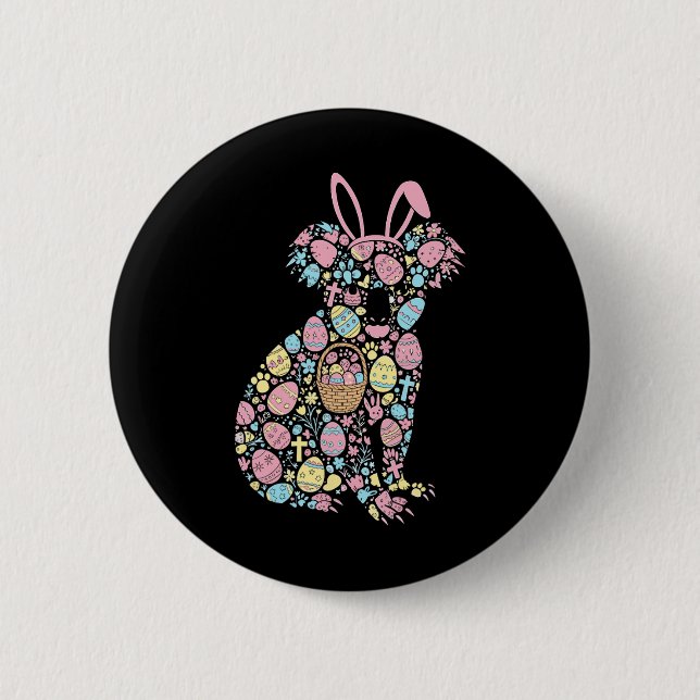 Koala Bunny Ostereier Osterfeiertag Frauen Männer  Button (Vorderseite)