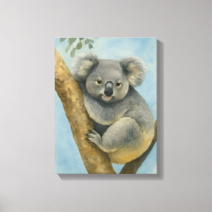 Koala Calm - Wasserfarbenwelt Leinwanddruck