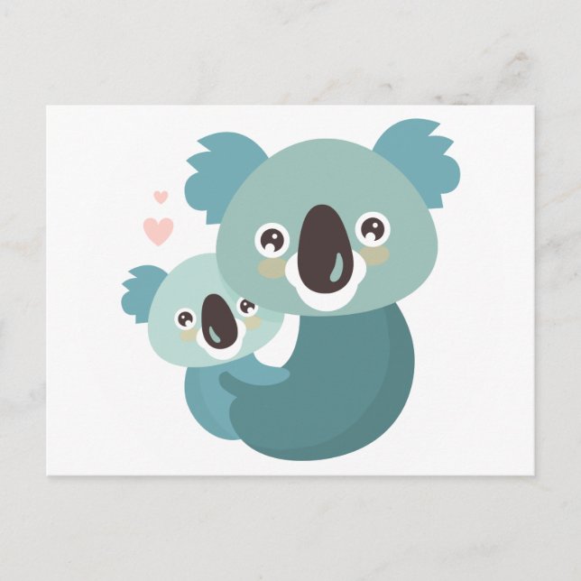 Koala-Cartoon Postkarte (Vorderseite)