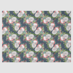 Koala Christmas Blue Wrapping Paper Seidenpapier