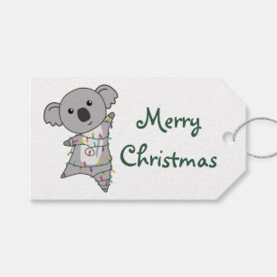Koala Christmas Fairy Lights Cute Animal Trucker H Geschenkanhänger