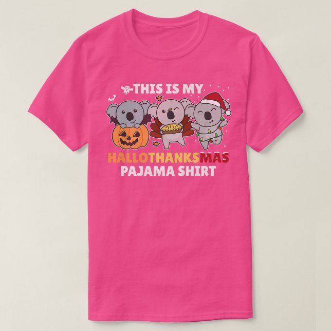 Koala Christmas Halloween Costume Hallothanksmas P T-Shirt (Design vorne)