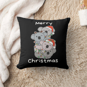 Koala Christmas Tree Weihnachtstiere Tiere Koalas Kissen