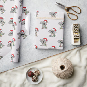Koala Christmas Winter Animals Koalas Wrapping Pap Geschenkpapier