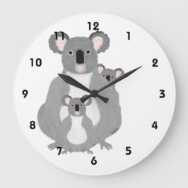 Koala Clock Große Wanduhr