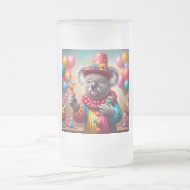 Koala Clown Mattglas Bierglas (Mittel)