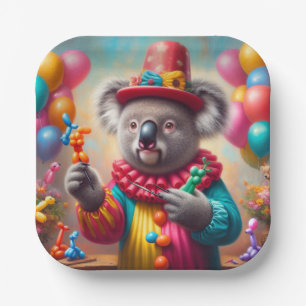 Koala Clown Pappteller