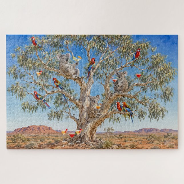 Koala-Cocktailstunde im Eukalyptusbaum (Horizontal)