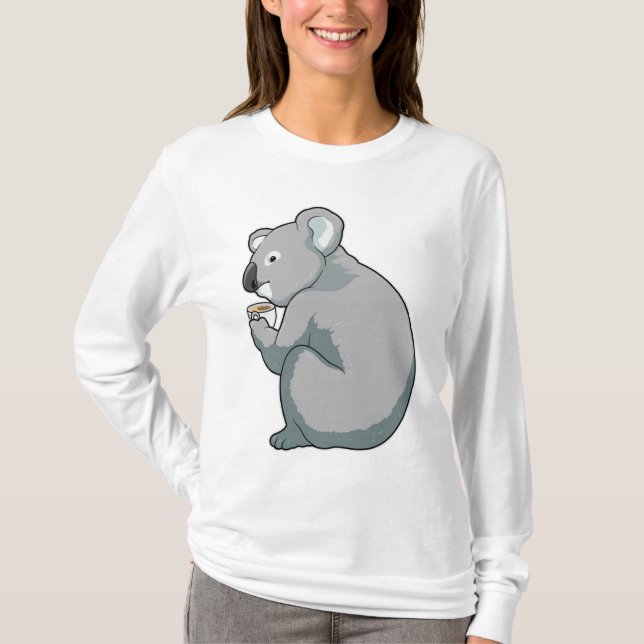 Koala Coffee Cup T-Shirt (Vorderseite)