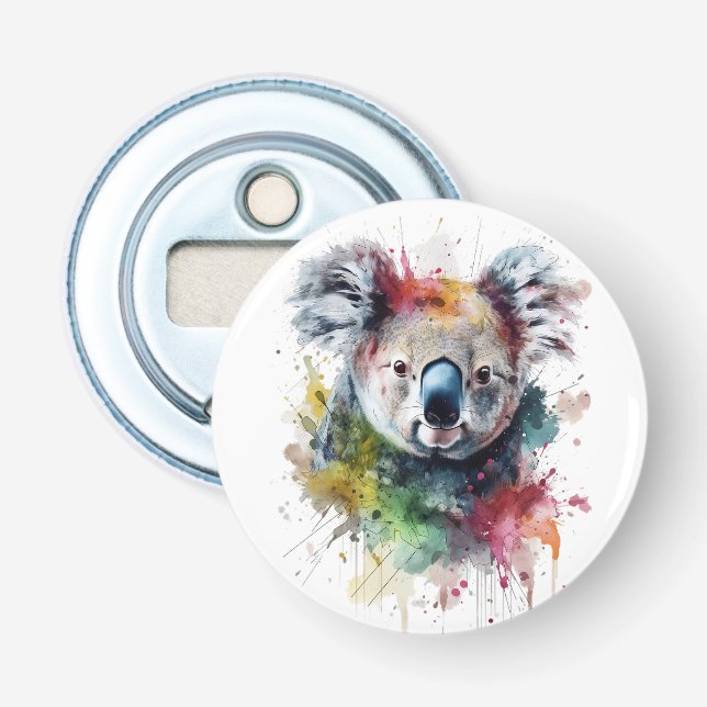 Koala Colorido: una ilustración vibrante Flaschenöffner (Vorderseite)
