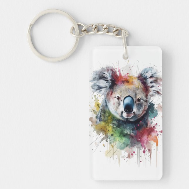 Koala Colorido: una ilustración vibrante Schlüsselanhänger (Vorderseite)