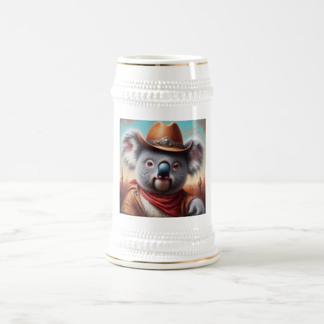 Koala Cowboy Bierglas (Mittel)